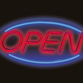 Neona dekors  PLEXI  LED  OPEN  blue  red  FPNE04