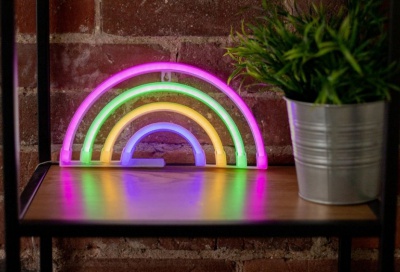 Neona  dekors  LED  Light  RAINBOW  multikolor  Bat + USB  FLNE14