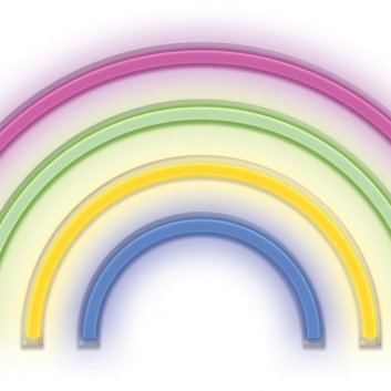Neona  dekors  LED  Light  RAINBOW  multikolor  Bat + USB  FLNE14
