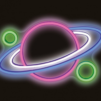 Neona  dekors  PLEXI  LED  PLANET  multicolor  FPNE05