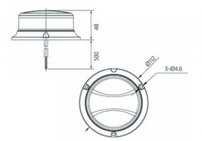 LED  bākuguns  1603-414009  ar magnētu