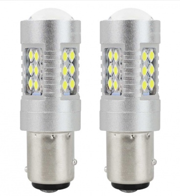 LED  autospuldze   CANBUS  3030  24SMD  1157  BAY15D  P21/5W  White  12V/24V