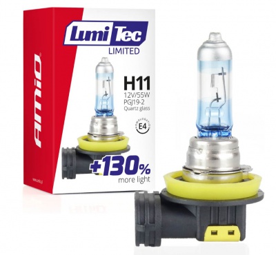 Halogen  spuldze  H11 12V 55W LumiTec LIMITED +130%  02134