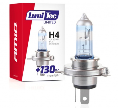 Halogen  spuldze  H4 12V 60/55W LumiTec LIMITED +130%  02132