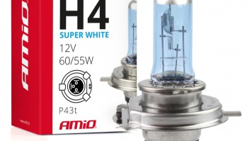 Halogen  spuldze   H4 12V 60/55W UV filter (E4) Super White  01269