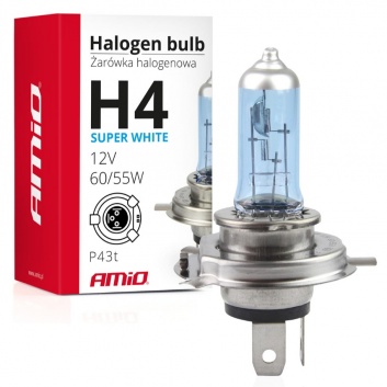 Halogen  spuldze   H4 12V 60/55W UV filter (E4) Super White  01269