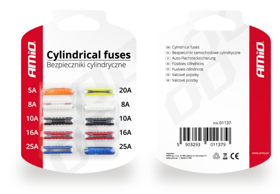 Auto cilindriskie drošinātāji 01137