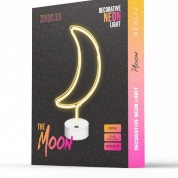 LED  Neona  dekors uz statīva  MOON  balts NNE06  Neolia