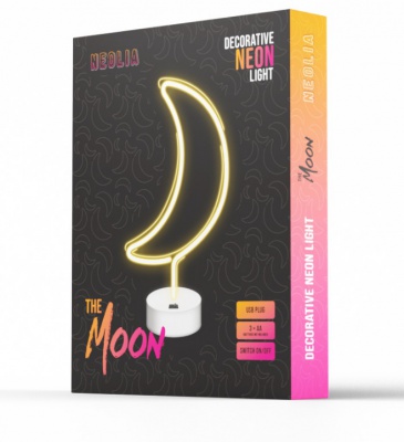LED  Neona  dekors uz statīva  MOON  balts NNE06  Neolia
