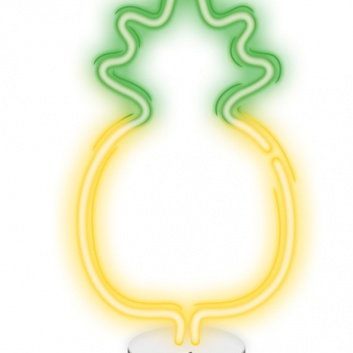 Neona  LED  dekors  uz  statīva  PINEAPPLE  dzeltenzaļa  NNE05  Neolia