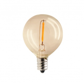 LED  filament  spuldze  E12 G40 0.5W 3V 24lm  paredzēta  solārajām  virtenēm RTV100382 (6gab)