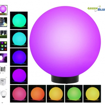 Dārza  LED  Saules  lampa  RGB 20x20x53 cm GB124