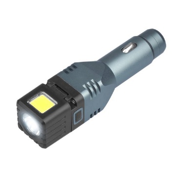 4in1  1-LED 250lm + COB  300lm  auto  lukturītis, 1500mAh  akumulators, 2.1A  USB  lādētājs,  stikla  āmurs,  magnēts,  ar  eņģēm