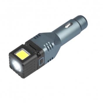 4in1  1-LED 250lm + COB  300lm  auto  lukturītis, 1500mAh  akumulators, 2.1A  USB  lādētājs,  stikla  āmurs,  magnēts,  ar  eņģēm