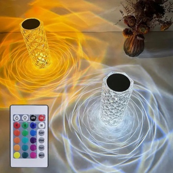 LED  Kristāla  Galda  Lampa  TOUCH  RGB