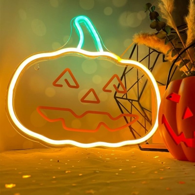 Neona  PLEXI  LED  HAPPY  PUMPKIN  oranži  zaļš  FPNE10