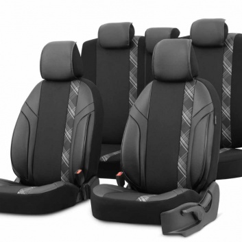 Auto  sēdekļu  pārvalki  OTOM  HORIZON 1808 BLACK/SMOKED 3-ZIP