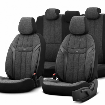 Auto  sēdekļu  pārvalki  OTOM  SWAN 501 BLACK 3-ZIP