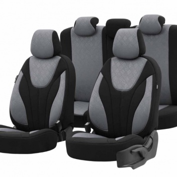 Auto  sēdekļu  pārvalki  OTOM RUBY 1202 GREY/BLACK 3-ZIP