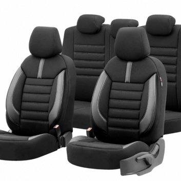Auto  sēdekļu  pārvalki  OTOM   LIMITED 102 BLACK/GREY 3-ZIP