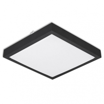 Led  griestu  lampa  Solen  24W  kvadrātveida  4000K  melna