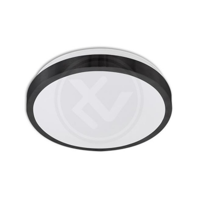 Solen  2xE27  apaļa  melna  griestu  lampa
