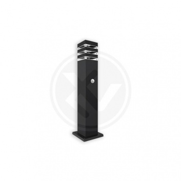 LED  dārza  lampa  E27  Malibu  9x9x60cm  ar  PIR  sensoru