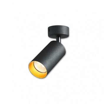 1xGU10  Eris  Gold  sienas lampa  melna