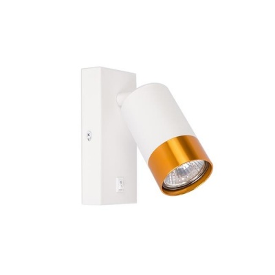 GU10  Klemens  lasīšanas  sienas  lampa, balts, zelts