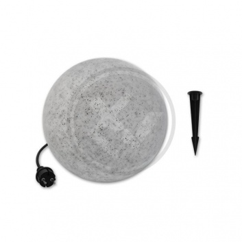 LED  dārza  lampa  akmens bumba  ar  E27 patronu  30cm