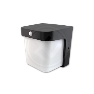 LED  gaismeklis  CORGI  12W  ar  PIR sensoru  melns