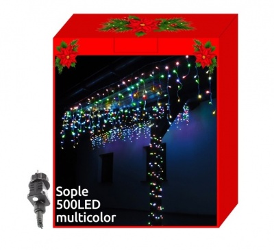 Ziemassvētku  lampiņas  500  LED  daudzkrāsains  31V