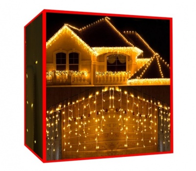 Ziemassvētku  lampiņas - lāstekas  300  LED  silti  balts  31V