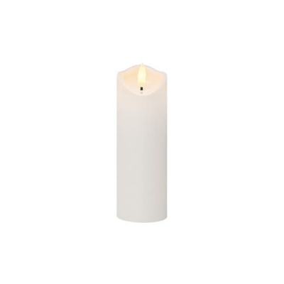 LED  svece  5x18cm , 2000K , 2xAA , liesma , balta