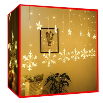 Gaismas  aizkars  138 LED - silti  balts  31V  KŚ11326