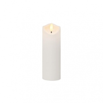 LED  svece  5x18cm , 2000K , 2xAA , liesma , balta