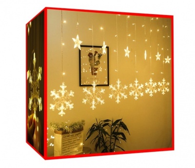 Gaismas  aizkars  138 LED - silti  balts  31V  KŚ11326