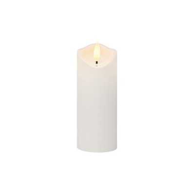 LED  svece  5x15cm , 2000K , 2xAA  liesma  balta