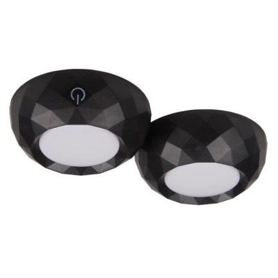 LED  zemskapju  lampa   2x 2LED  4000K  melna