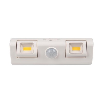 LED  zemskapja  lampa   2x COB  PIR  4000K