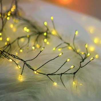 Stīgu  dekoratīvā  virtene  GREEN  TWIG  CLF-01  600LED  dzeltena  6m + 5m  kabelis