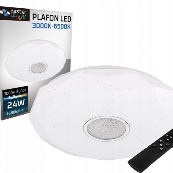 Plafons  Led  Diami  24w  390mm  3000K-6500K  ar pulti