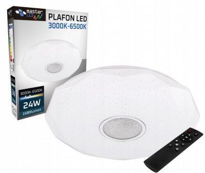 Plafons  Led  Diami  24w  390mm  3000K-6500K  ar pulti