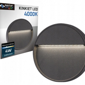 Masterled  melna  dārza  sienas  lampa  ar  integrētu  4 W  LED  avotu
