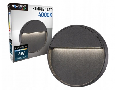 Masterled  melna  dārza  sienas  lampa  ar  integrētu  4 W  LED  avotu