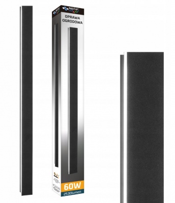 LED  dārza  fasādes  lampa  LARA  60W  200cm  melna