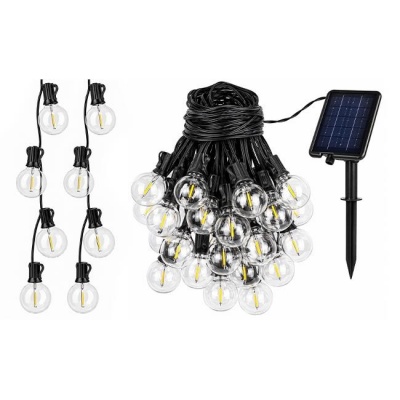 Saules  LED  virtene  20m , 20x E12 , 2700K  ar  tālvadības  pulti
