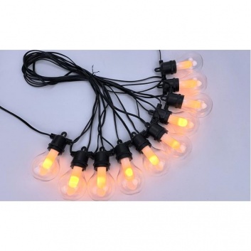 Saules  LED  virtene  6,5 m , 10x LED , G50 , liesmas  efekts