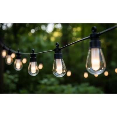 LED  virtene  24V , 6.5m , 10x LED , 2700K  ar  liesmas  efektu