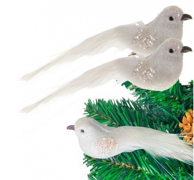 Ziemassvētku  eglīšu  piekariņi - putniņi  2gab.  Ruhhy  22338